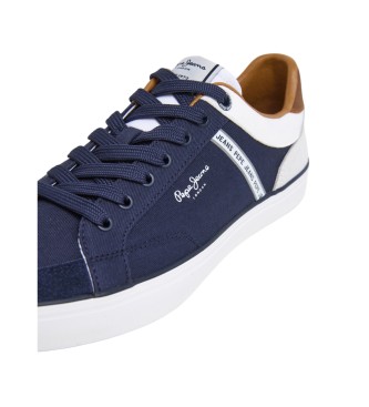 Pepe Jeans Baskets en cuir marine Kenton stage