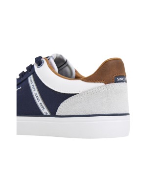 Pepe Jeans Baskets en cuir marine Kenton stage