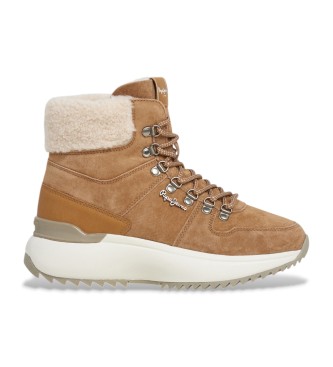 Pepe Jeans Kimi Desert brown leather trainers