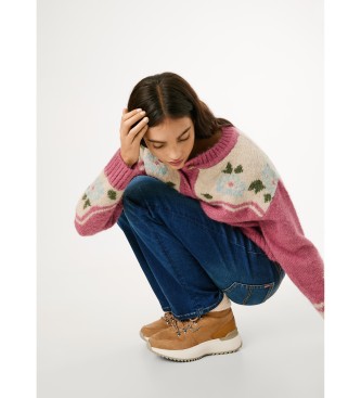 Pepe Jeans Kimi Desert brown leather trainers