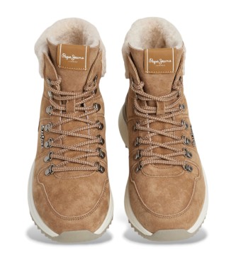 Pepe Jeans Kimi Desert brown leather trainers