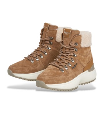 Pepe Jeans Kimi Desert brown leather trainers