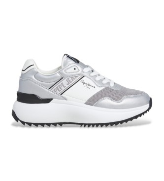 Pepe Jeans Kimi Mesh Leather Sneakers cinzento