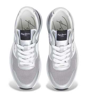 Pepe Jeans Kimi Mesh Leather Sneakers cinzento
