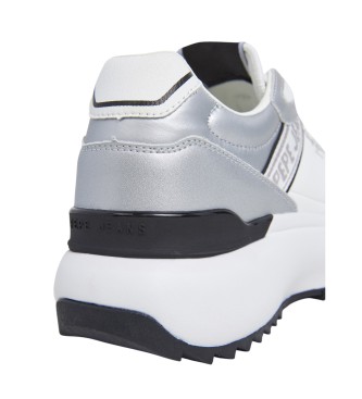 Pepe Jeans Kimi Mesh Leather Sneakers cinzento