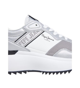 Pepe Jeans Kimi Mesh Leather Sneakers cinzento
