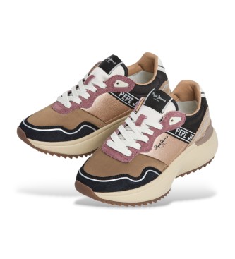 Pepe Jeans Kimi Road Leder Turnschuhe braun