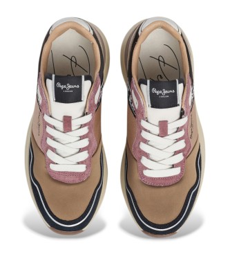Pepe Jeans Kimi Road Leder Turnschuhe braun