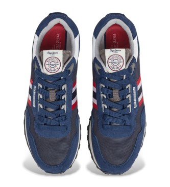 Pepe Jeans Zapatillas de Piel Kingston College marino