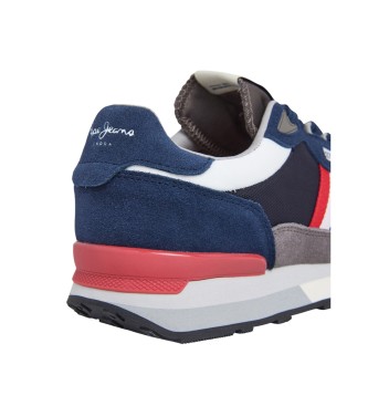 Pepe Jeans Zapatillas de Piel Kingston College marino