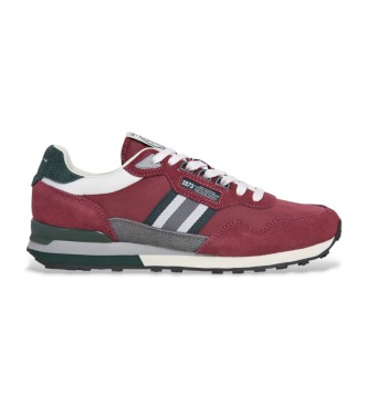 Pepe Jeans Zapatillas de Piel Kingston College granate
