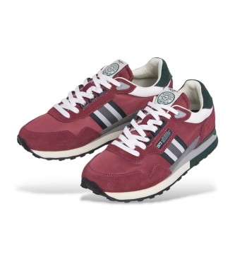 Pepe Jeans Zapatillas de Piel Kingston College granate