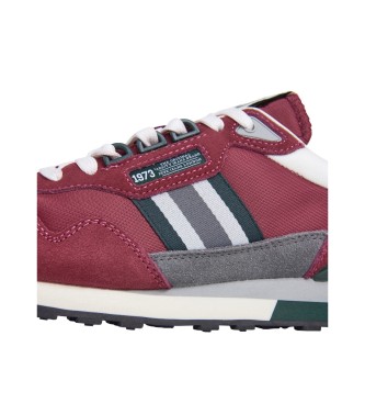 Pepe Jeans Zapatillas de Piel Kingston College granate