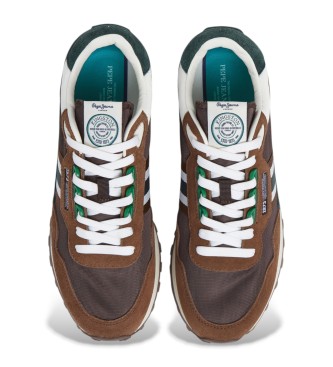 Pepe Jeans Zapatillas de Piel Kingston College marrn