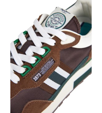 Pepe Jeans Zapatillas de Piel Kingston College marrn