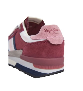 Pepe Jeans Kingston College lder-sneakers i bordeaux