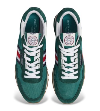 Pepe Jeans Sneakers in pelle verde Kingston Heritage