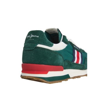 Pepe Jeans Sneakers in pelle verde Kingston Heritage