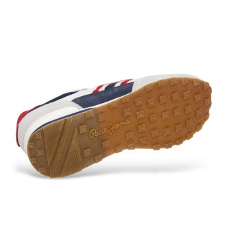 Pepe Jeans Sneakers in pelle Kingston Heritage bianche, grigie