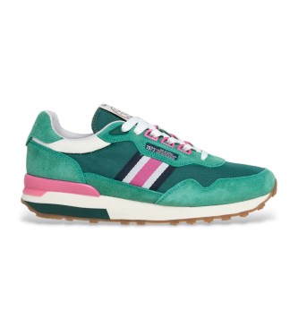 Pepe Jeans Zapatillas de piel Kingston Heritage verde
