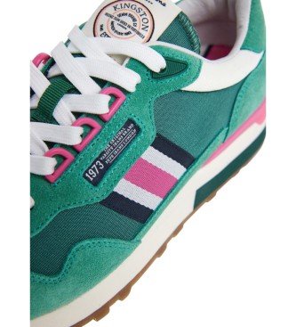 Pepe Jeans Zapatillas de piel Kingston Heritage verde