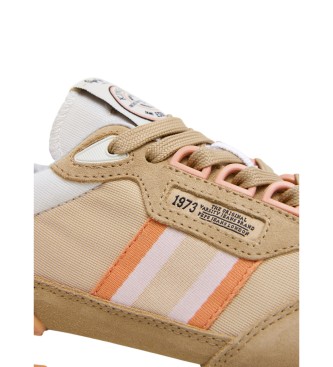 Pepe Jeans Sapatilhas de couro bege Kingston Heritage