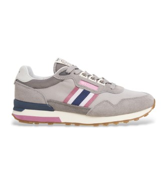 Pepe Jeans Sneakers in pelle grigia Kingston Heritage