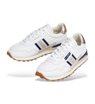 Pepe Jeans Sneakers Kingston Nature in pelle bianca