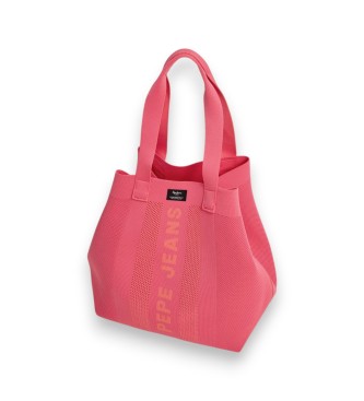 Pepe Jeans Bolso shopper Knit Winslow rosa
