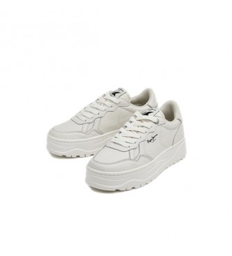 Pepe Jeans Kore Britt W leather sneakers white