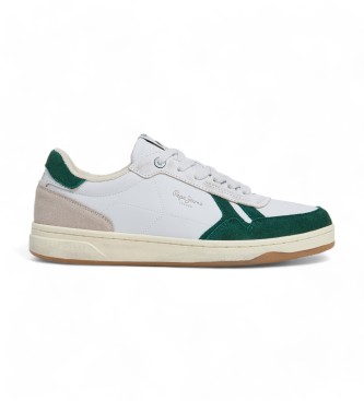 Pepe Jeans Zapatillas de piel Kore Heritage blanco