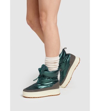 Pepe Jeans Kore Metallic green ankle boots