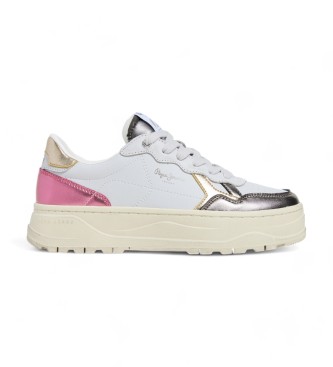 Pepe Jeans Sneakers Kore Moon in pelle bianca