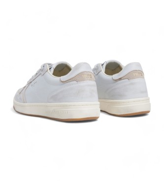 Pepe Jeans Kore Retro chaussures en cuir blanc 