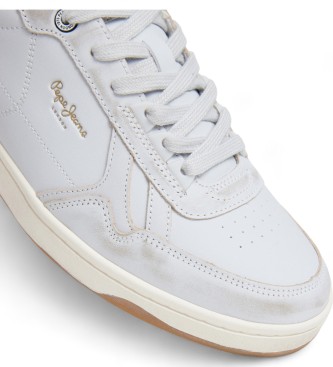 Pepe Jeans Zapatillas de piel Kore Retro blanco 