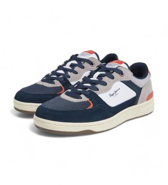 Pepe Jeans Kore Skate navy leather shoes