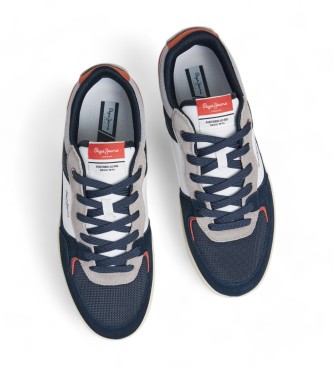 Pepe Jeans Kore Skate sapatos de couro azul marinho