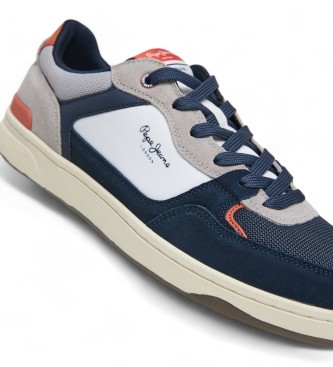 Pepe Jeans Skórzane buty Kore Skate w kolorze granatowym