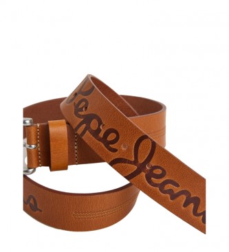 Pepe Jeans Brown Lamar leather belt
