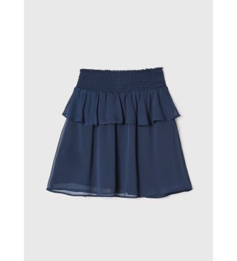 Pepe Jeans Navy wool short skirt