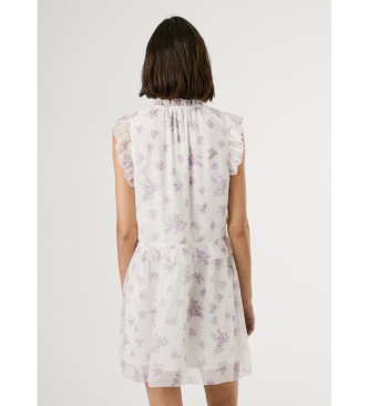 Pepe Jeans Volnena obleka bela