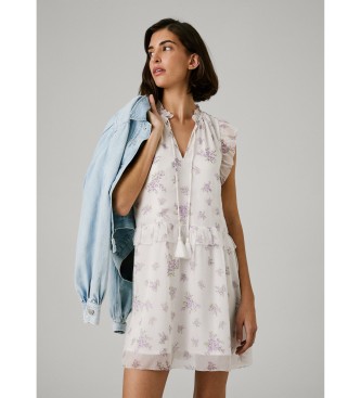 Pepe Jeans Volnena obleka bela