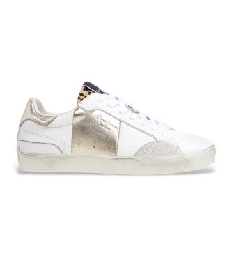 Pepe Jeans Sneakers Lane Fun W in pelle bianca