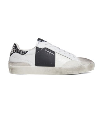 Pepe Jeans Sneaker Lane Glam in pelle bianca