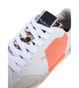 Pepe Jeans Sneakers in pelle bianca con logo Lane