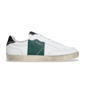 Pepe Jeans Zapatillas de Piel Lane Mix blanco