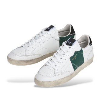 Pepe Jeans Zapatillas de Piel Lane Mix blanco