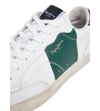 Pepe Jeans Zapatillas de Piel Lane Mix blanco