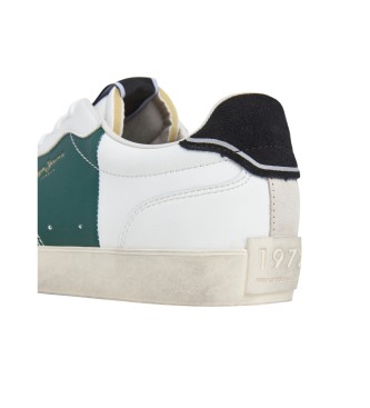 Pepe Jeans Zapatillas de Piel Lane Mix blanco