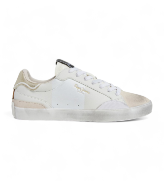 Pepe Jeans Lane Moon chaussures en cuir blanc